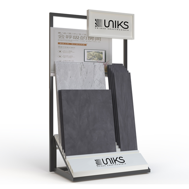 Porcelain brick rack against wall