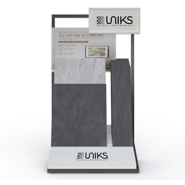 Porcelain brick rack against wall